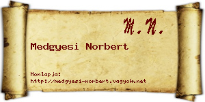 Medgyesi Norbert névjegykártya